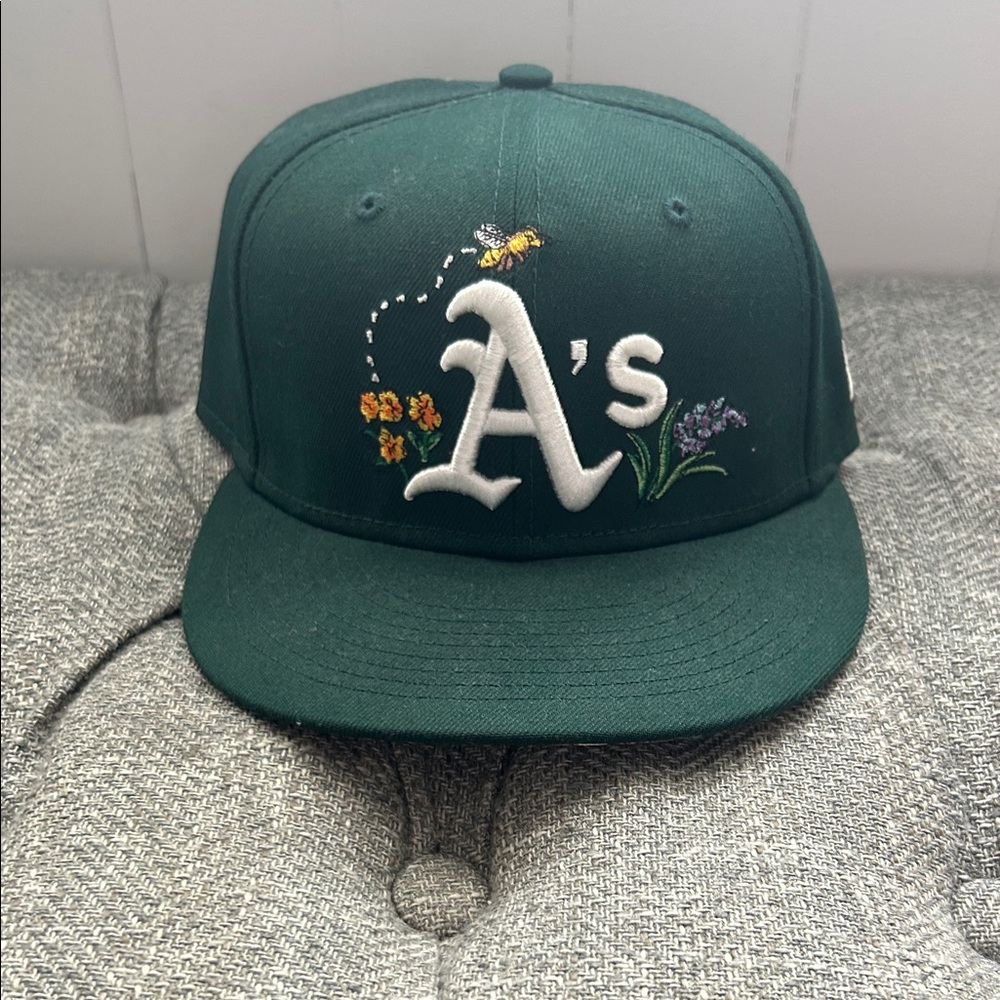 New Era Watercolors A’s Cap with Embroidered Logo